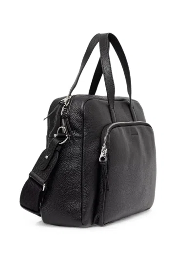 Coccinelle Smart To Go Paki Large Grained Leather Luggage Bag In Black