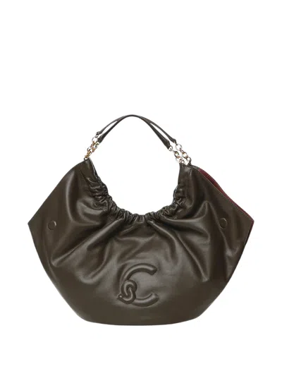 Coccinelle Smash Medium Gathered Leather Medium Handbag In Blue