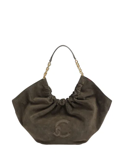 Coccinelle Smash Suede Logo-embossed Tote Bag In Orange