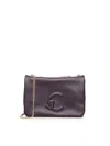 Coccinelle Smooth Leather Mini Bag In Purple