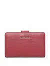 Coccinelle Snap Button Wallet In Red