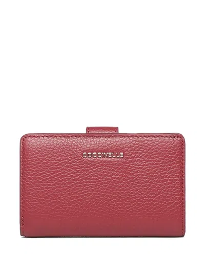 Coccinelle Snap Button Wallet In Red