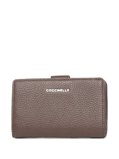 Coccinelle Snap-fastening Coin Wallet In Brown