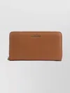 Coccinelle Soft Metallic Textured Purse And Cardholder In Brown