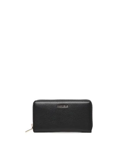 Coccinelle Soft Metallic Wallet In Black