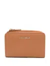 Coccinelle Soft Metallic Wallet In Brown