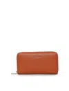 Coccinelle Zip Leather Wallet In Nude