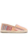 Coccinelle Striped Espadrilles In Neutrals