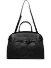 Coccinelle Medium Sabine Belted Cowhide Tote Bag In Black