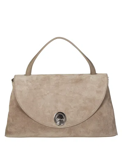 COCCINELLE STRUCTURED SUEDE HANDBAG