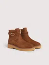 Coccinelle Suede Ankle Boots C-saddle Suede In Brown
