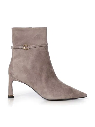 Coccinelle Suede Ankle Boots In Brown