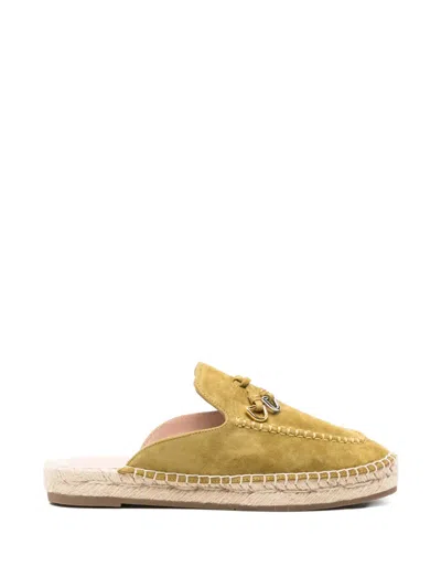 Coccinelle Suede Espadrilles In Green