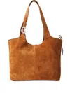 Coccinelle Suede Shoulder Bag In Brown