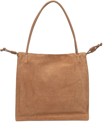 Coccinelle Schultertasche Aus Wildleder In Nude