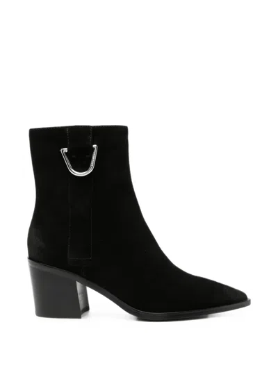 Coccinelle Suede-finish Block-heel Ankle Boots In Multi