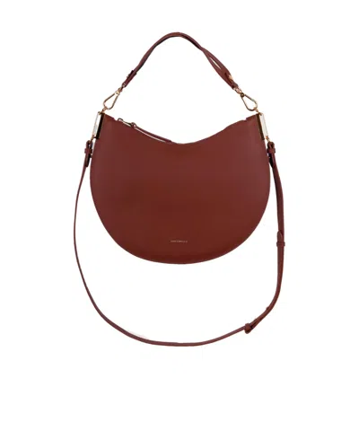 Coccinelle Sunup Logo Stamp Medium Shoulder Bag In Red