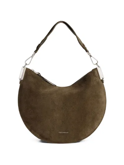 Coccinelle Sunup Suede-leather Shoulder Bag In Brown