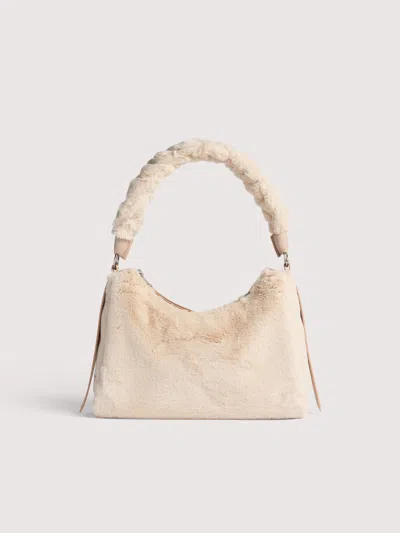 Coccinelle Synthetic Fur And Grained Leather Shoulder Bag Boheme Synthetic Fur Small