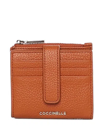 Coccinelle Tab Leather Wallet In Red