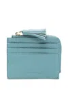 Coccinelle Tassel Leather Wallet In Blue