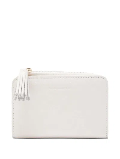Coccinelle Tassel Zip Wallet In White