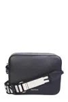 Coccinelle Elegant Black Leather Shoulder Bag With Contrasting Details In Black