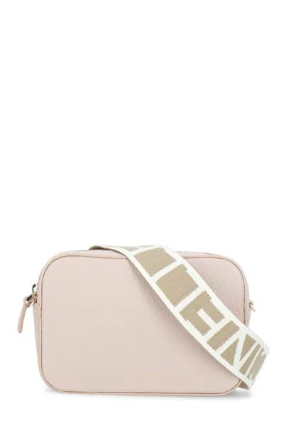 Coccinelle Tebe Logo Stamp Zipped Small Shoulder Bag In Pink