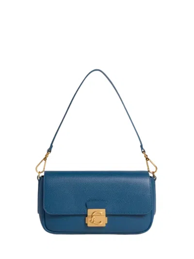 Coccinelle Textured Finish Top Handle Bag With Detachable Shoulder Strap In Pink