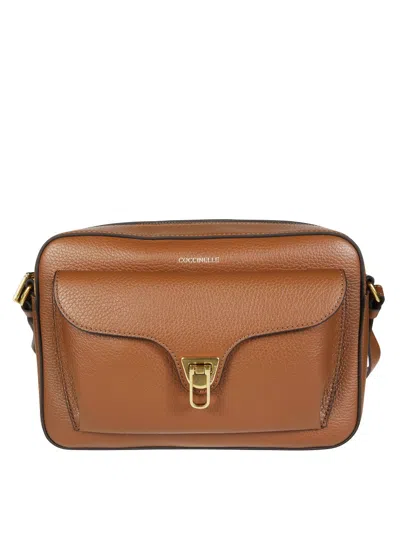 COCCINELLE TEXTURED LEATHER CROSSBODY BAG