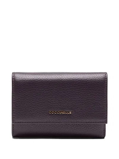 Coccinelle Textured Leather Wallet In Black