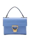 Coccinelle Top-handle Clasp Shoulder Bag In Blue