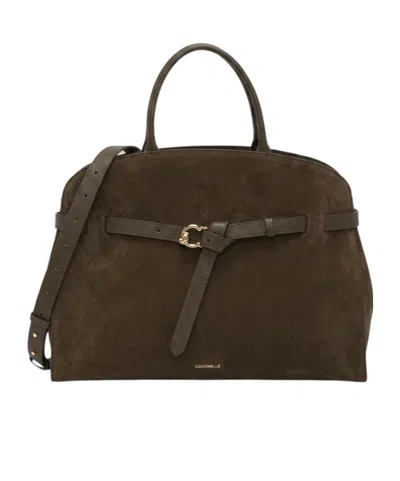 Coccinelle Top Handle Shoulder Bag In Brown