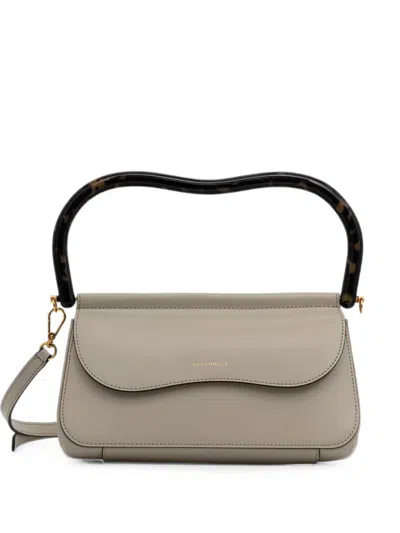 Coccinelle Tortoiseshell-effect Handle Leather Tote Bag In Neutrals