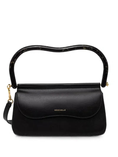 Coccinelle Tortoiseshell-effect Shoulder Bag In Black