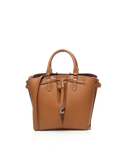 Coccinelle Tote Bag Flores In Brown