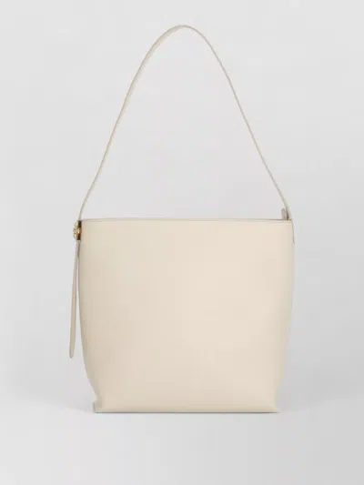 Coccinelle Tote Bag Pebbled Leather Adjustable Strap In Neutral
