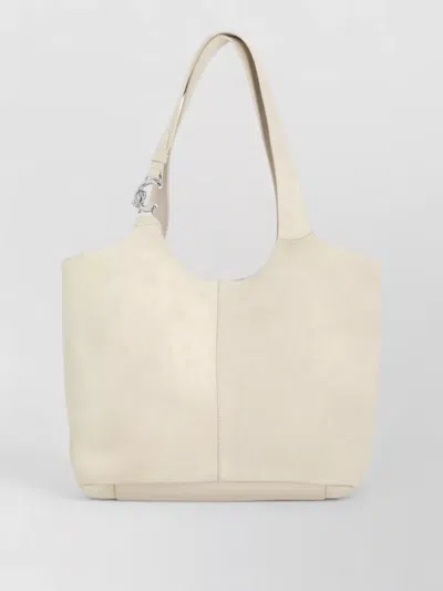 Coccinelle Tote Bag Set Suede Leather Clutch In Neutral