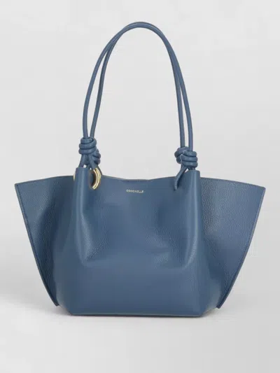 Coccinelle Medium Finn Knotted-strap Leather Tote Bag In Pattern