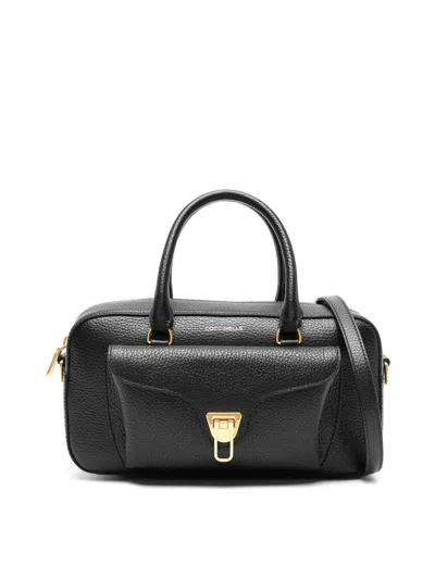 Coccinelle Beat Soft Leather Crossbody Bag In Black