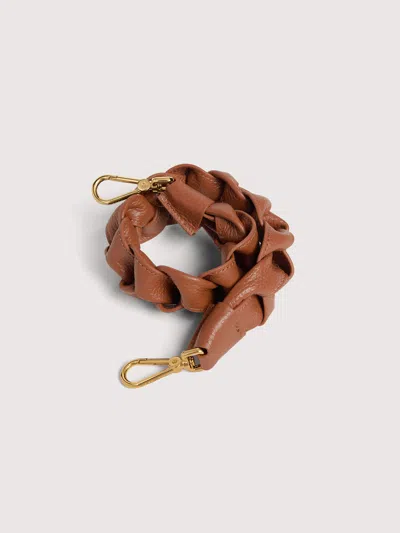 Coccinelle Tracolla In Pelle Intrecciata Boheme In Brown