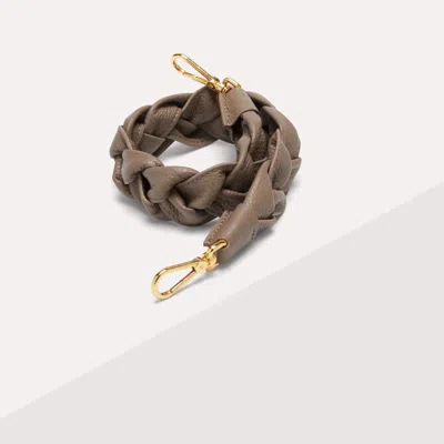 Coccinelle Tracolla In Pelle Intrecciata Boheme In Brown