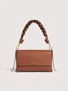 Coccinelle Two-sided Leather Shoulder Bag Boheme Grana Double Small In Brown