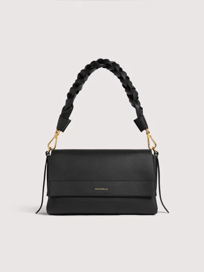 Coccinelle Two-sided Leather Shoulder Bag Boheme Grana Double Small In Multi