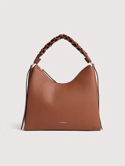 Coccinelle Two-sided Leather Shoulder Bag Boheme Medium In Multi