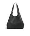 Coccinelle Easy Hobo Bag In Grained Leather In Black