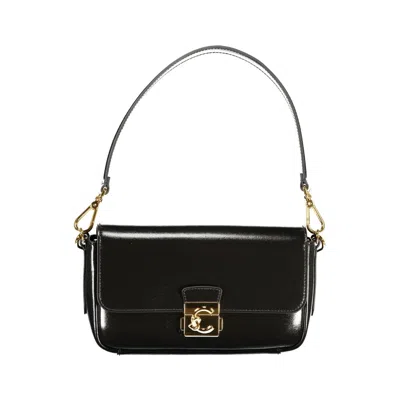 Coccinelle Medium C-me Lock Leather Tote Bag In Black