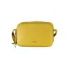 Coccinelle Green Leather Handbag In Yellow