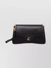 Coccinelle Versatile Shoulder Bag Adjustable Strap In Black