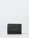 Coccinelle Logo Lettering Tri-fold Wallet In Black